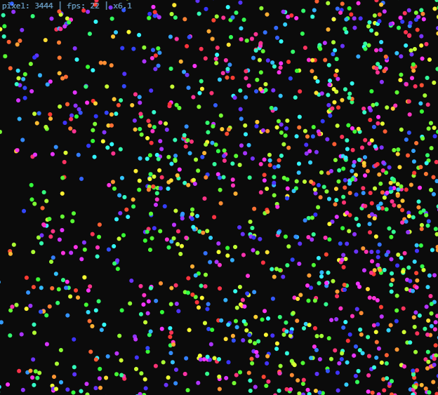 Pixel Collision Simulation screenshot